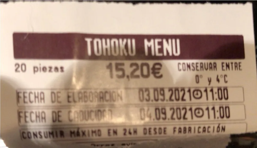Tohoku menu