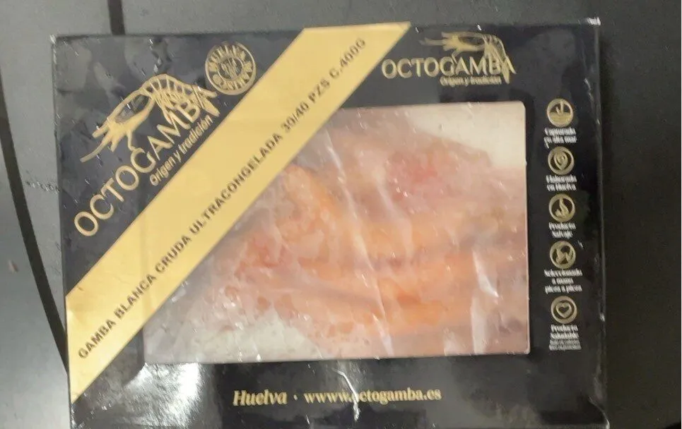 Gamba blanca cruda ultracongelada
