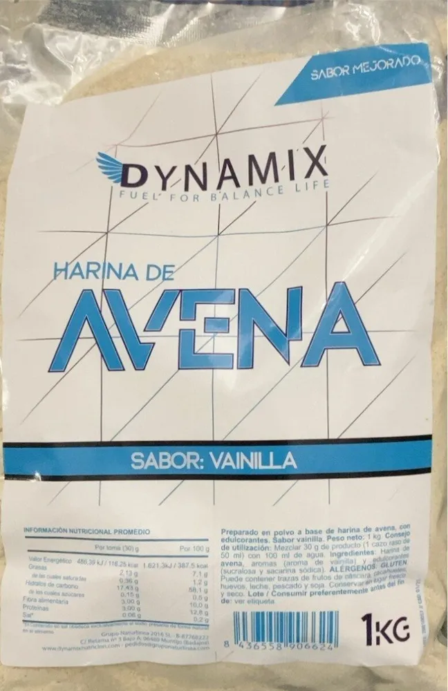 Harina de avena (vainilla).