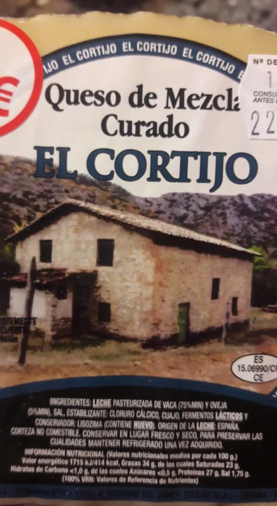 Queso de mezcla curado el cortijo