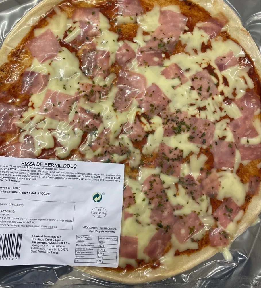 Pizza de pernil dolç