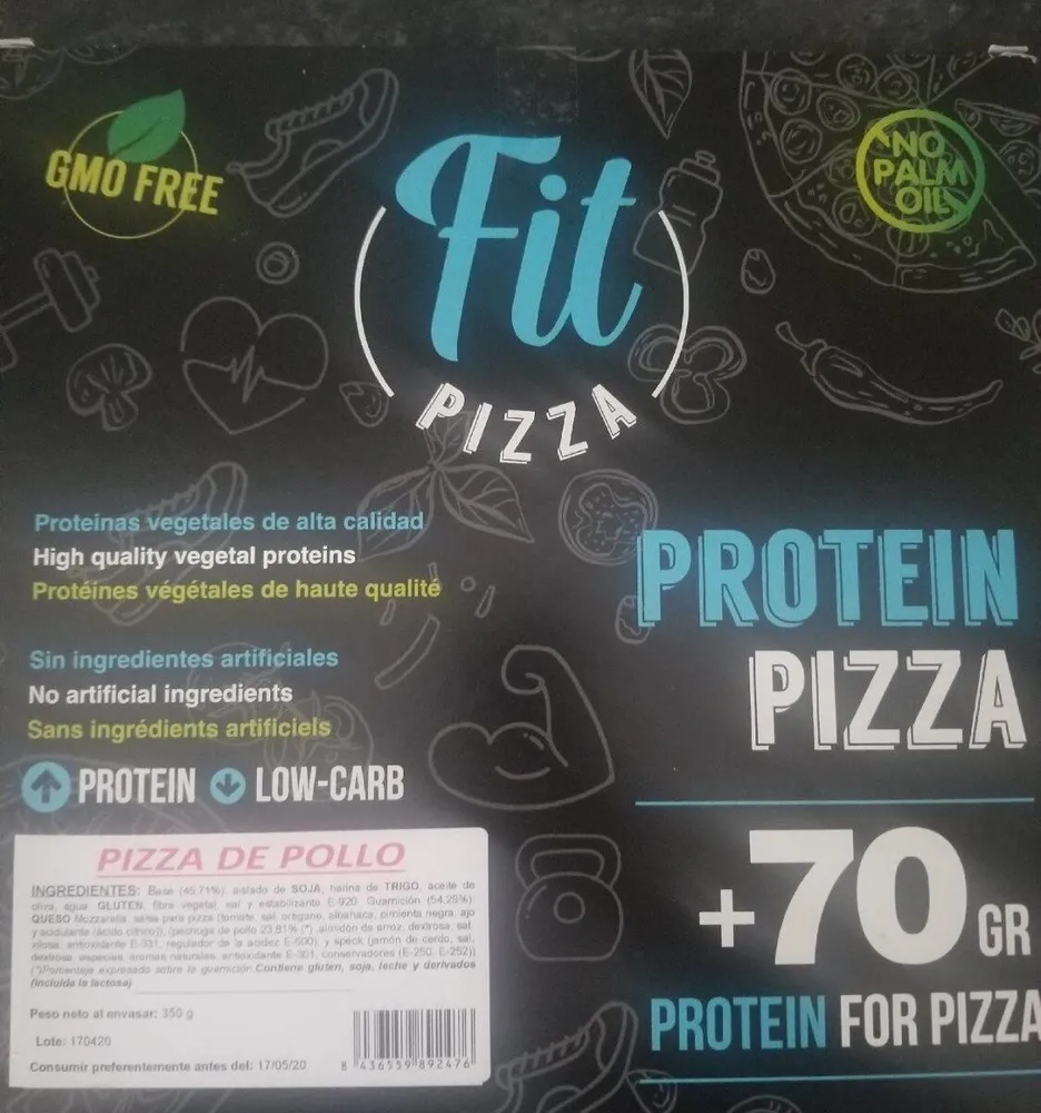 Pizza proteica de pollo