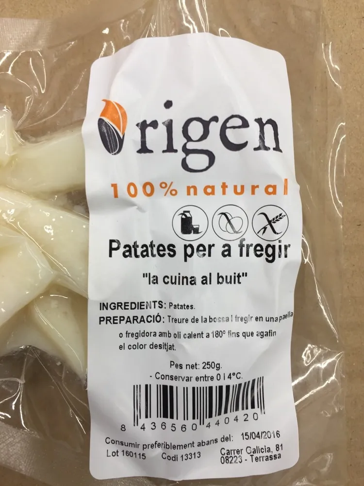 Patates per a fregir
