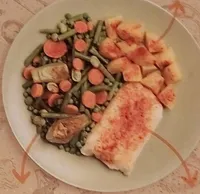Lluç amb minestra i patata