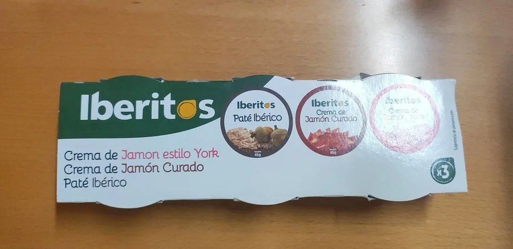 Iberitos paté de jamón curado,jamon York y paté ibérico