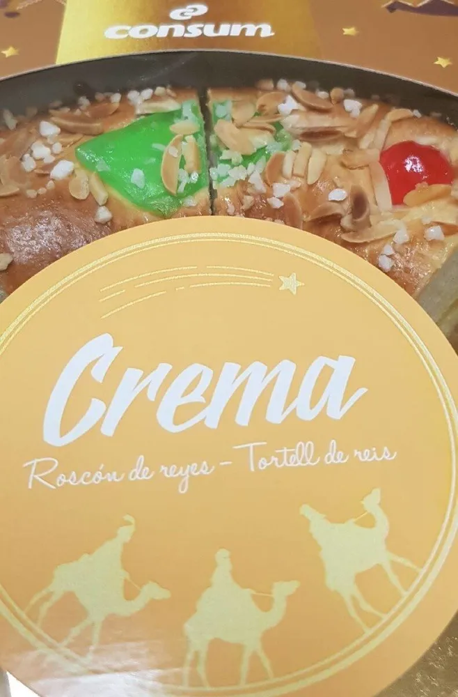 Roscon de reyes crema