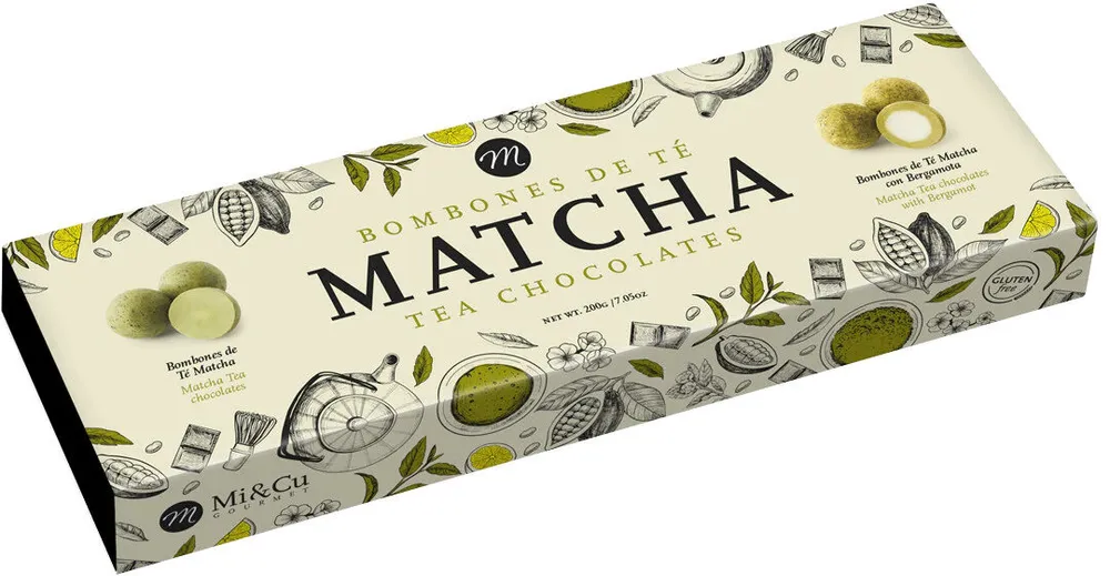 Bombones de té matcha