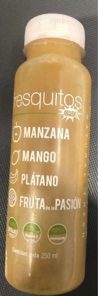 Manzana, mango, plátano y fruta de la pasión