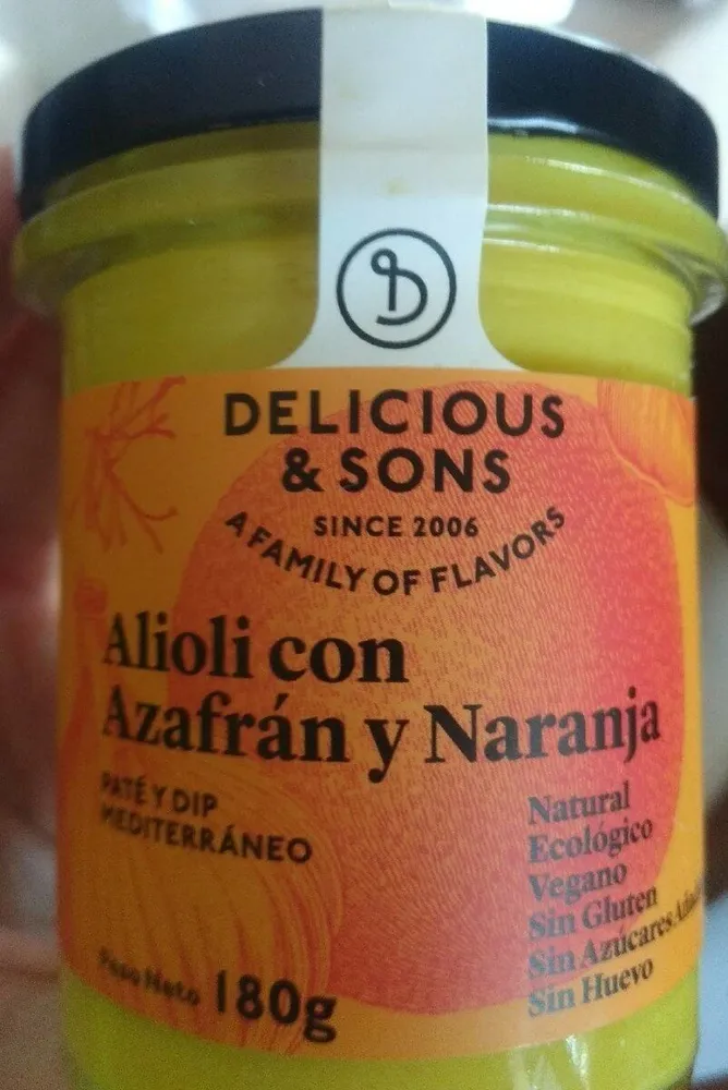 Alioli con azafrán y naranja
