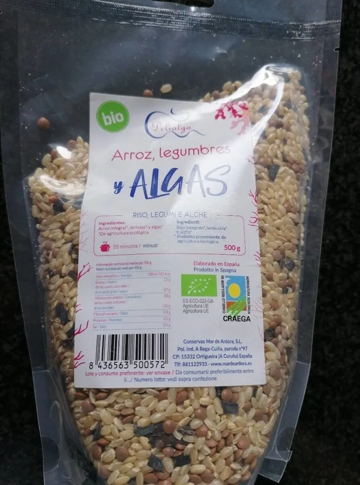 Arroz, legumbres y algas BIO