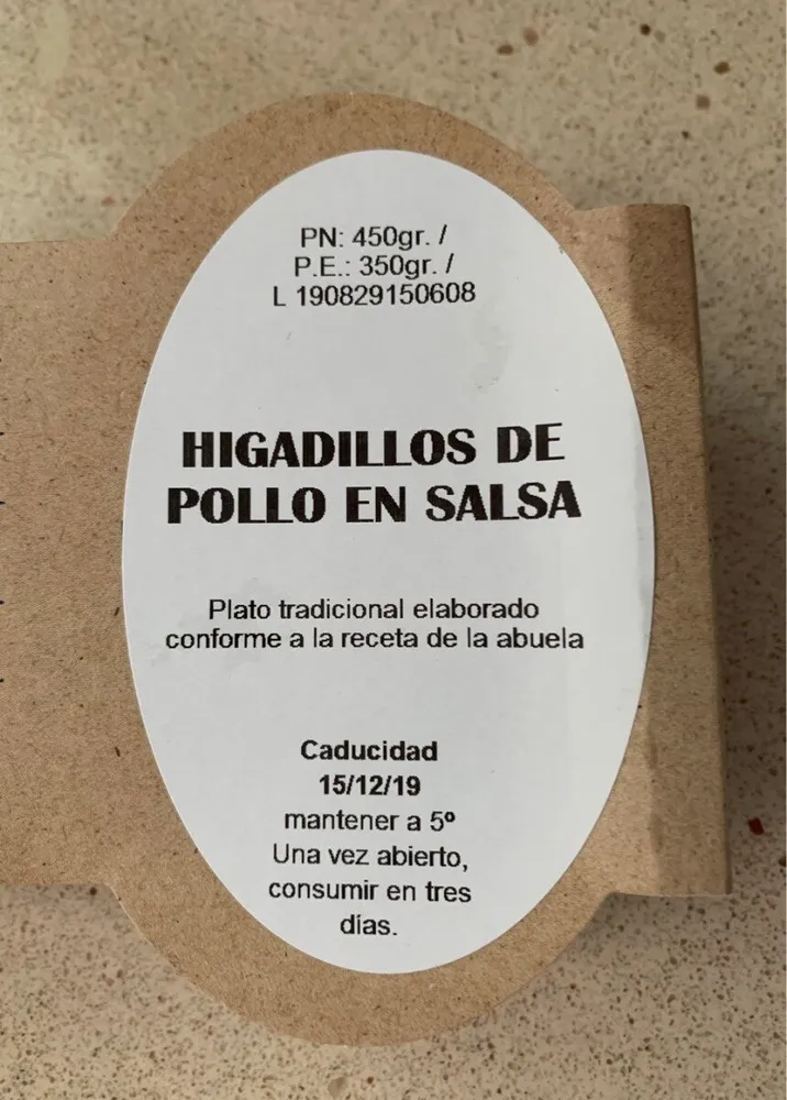 Higadillos de pollo