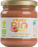 Pure de platano y fresa