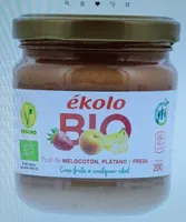 Puré de melocotón, plátano y fresa