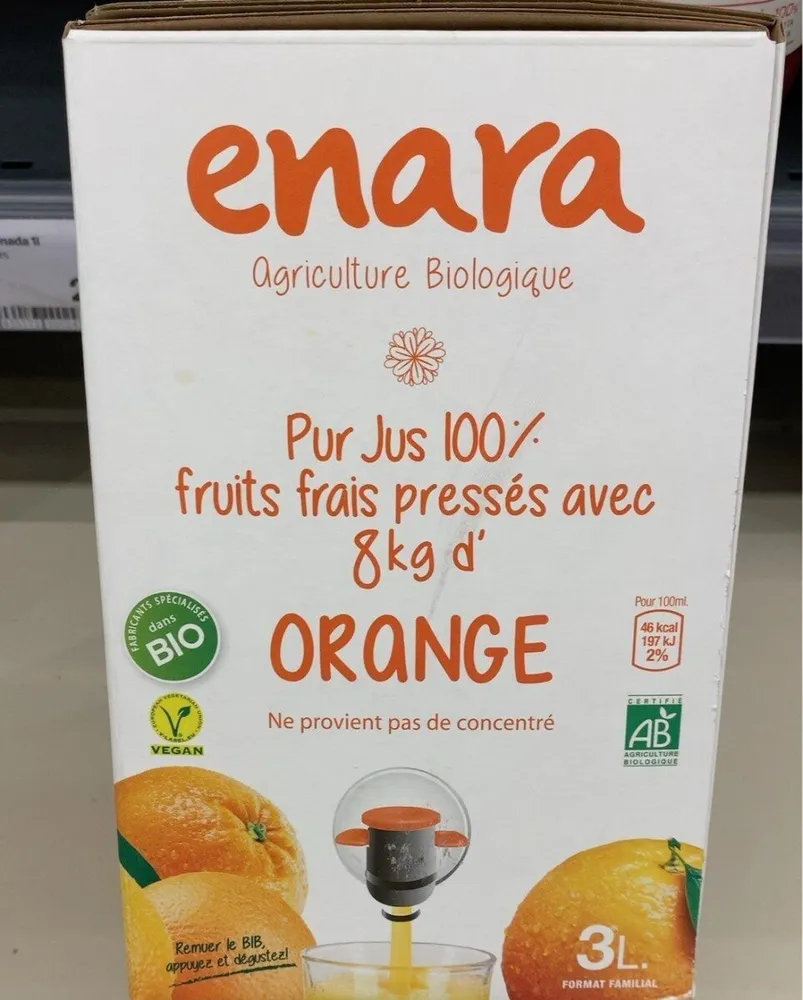 Zumo de naranja bio