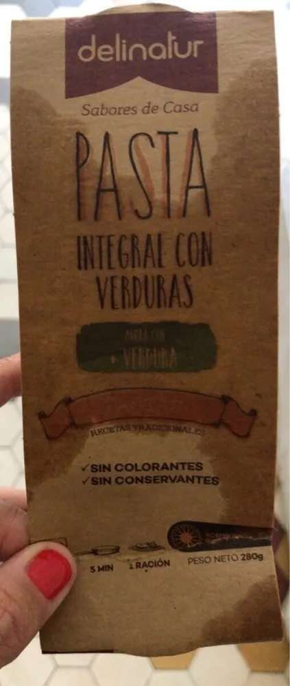 Pasta integral con verduras