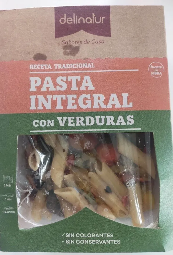 Pasta integral con verduras