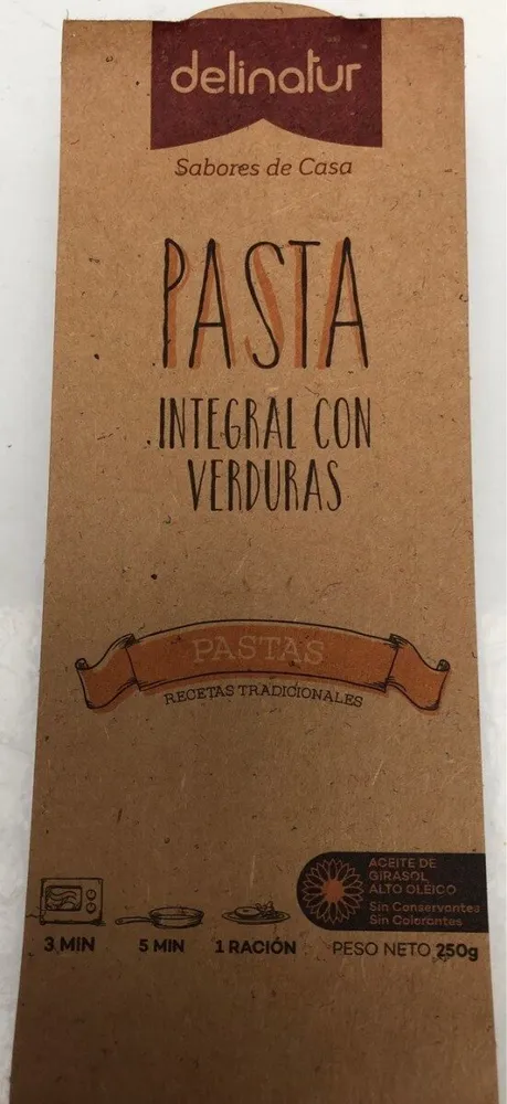 Pasta integral con verduras