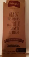 Arroz 3 delicias con pollo y salsa de almendras