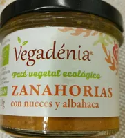 Paté vegetal ecológico Zanahorias con nueces y albahaca