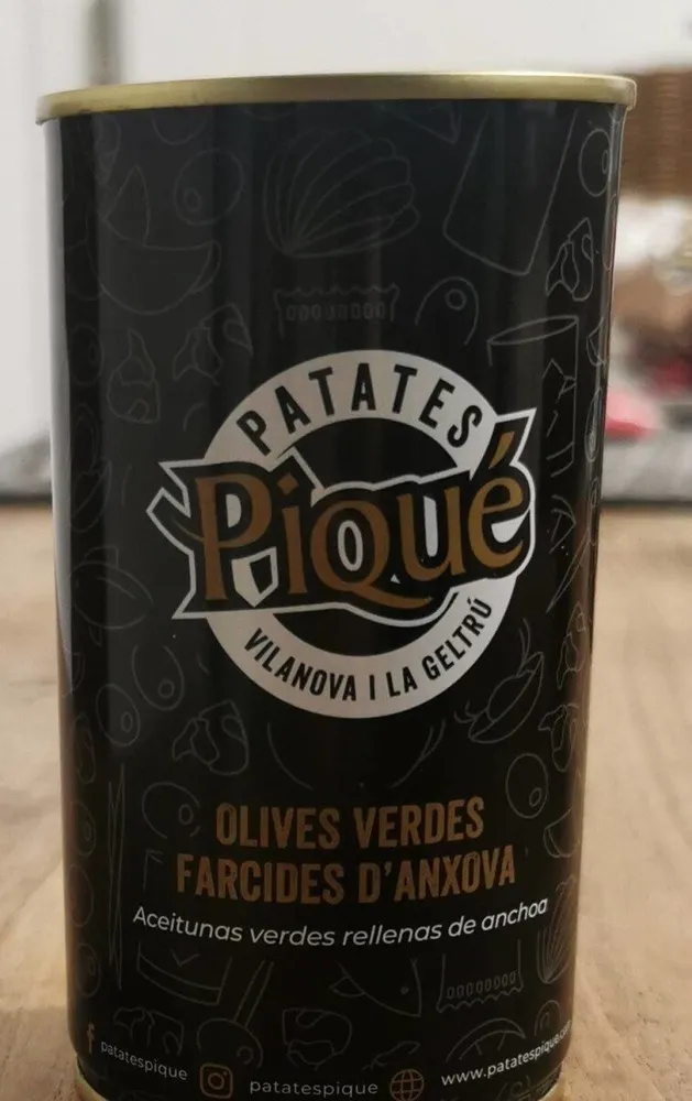 Aceitunas verdes rellenas de anchoas