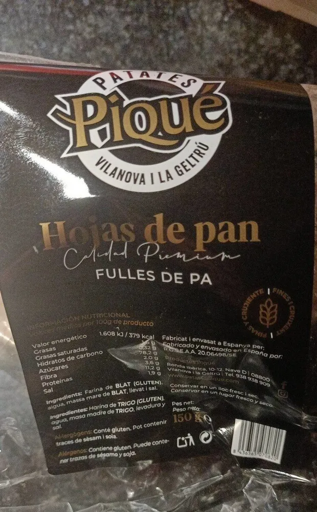 Hojas de pan