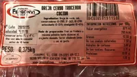 Oreja cerdo troceada cocida