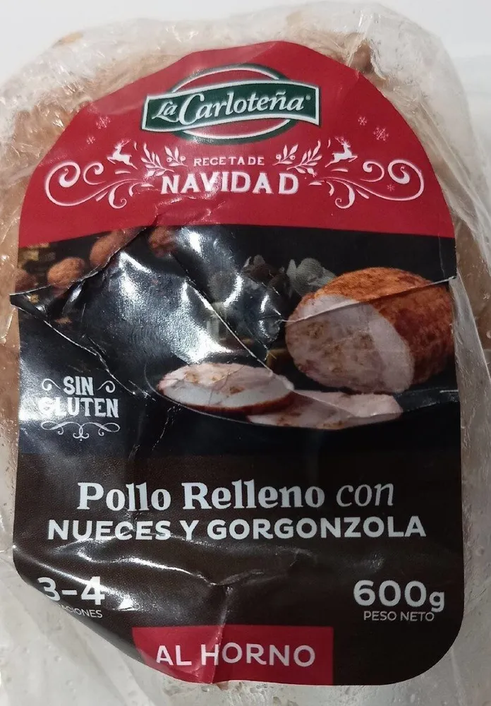 Pollo rellenoal horno con nueces y gorgonzols