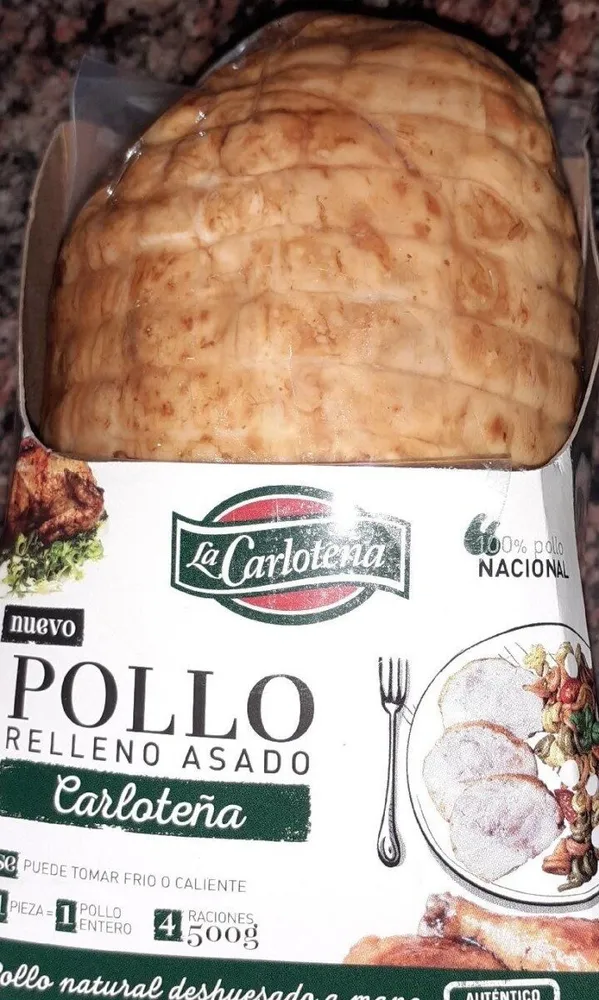 Pollo relleno asado