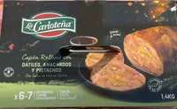Capón relleno con salsa de oporto
