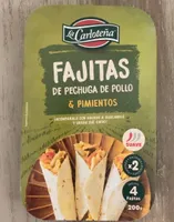 Fajitas de pechuga de pollo y pimientos