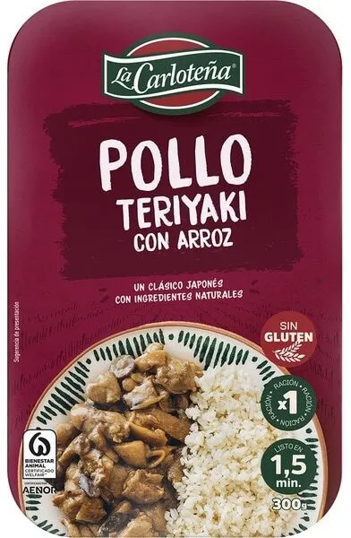 Pollo teriyaki con arroz