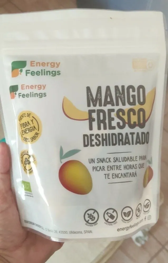 Mango fresco deshidratado
