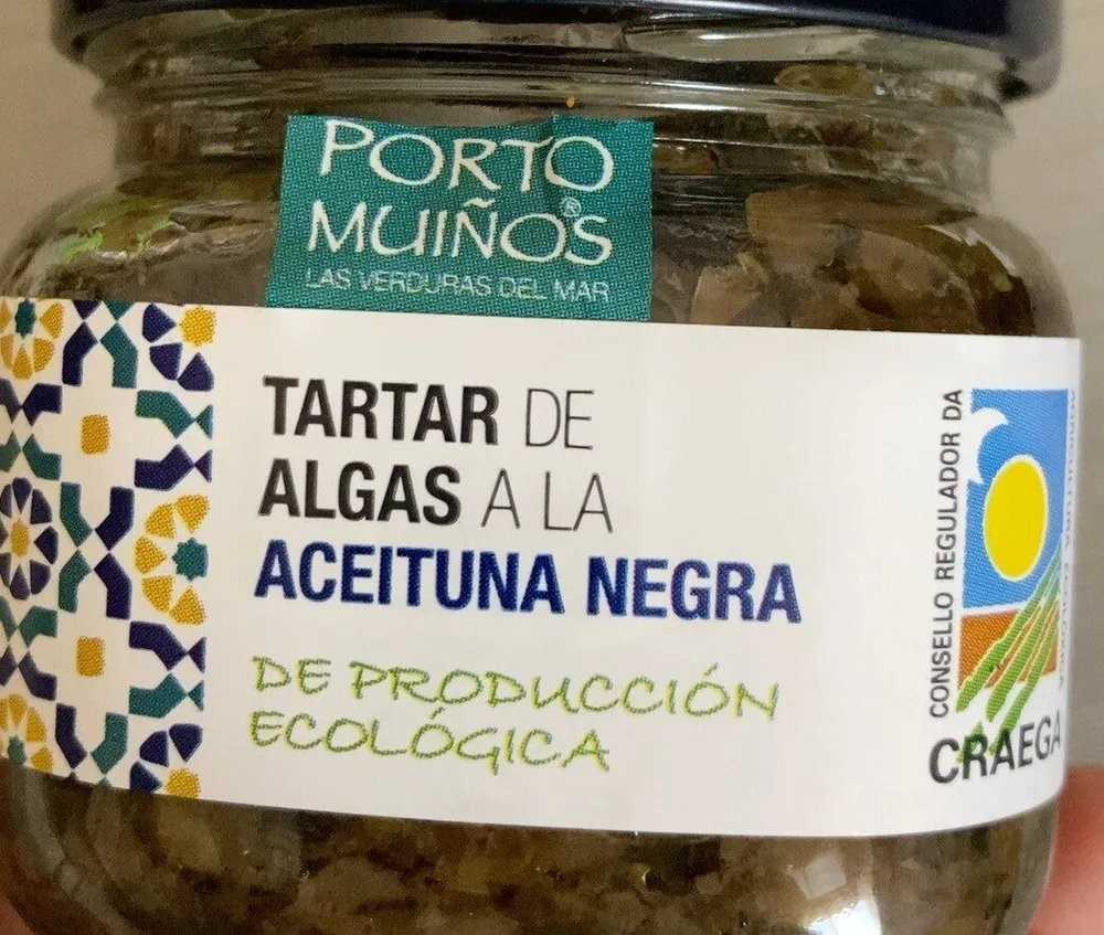 Tartar de algas a la aceituna negra