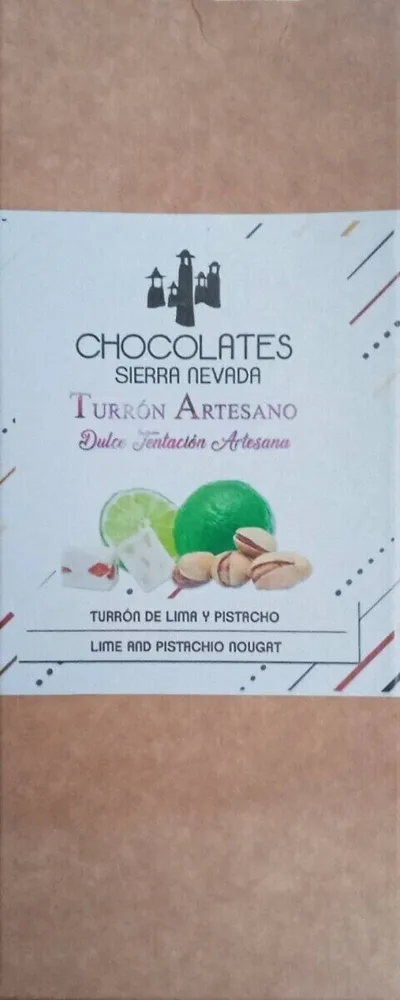 Turrón de lima y pistacho