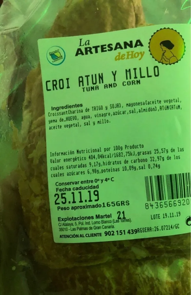 Croissant Atun y Millo