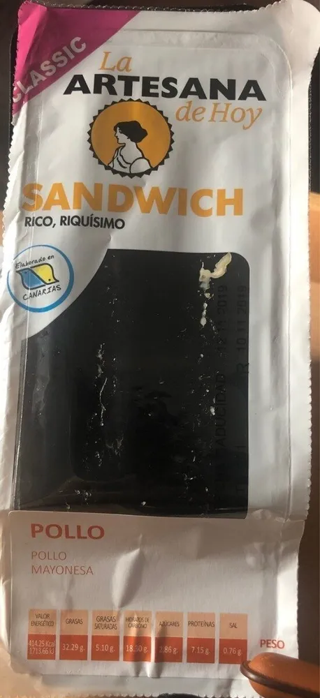Sandwich de pollo