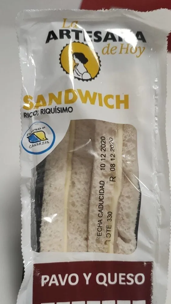 Sandwich pavo y queso