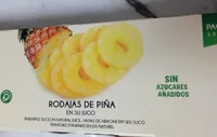 Rodajas de piña en su jugo