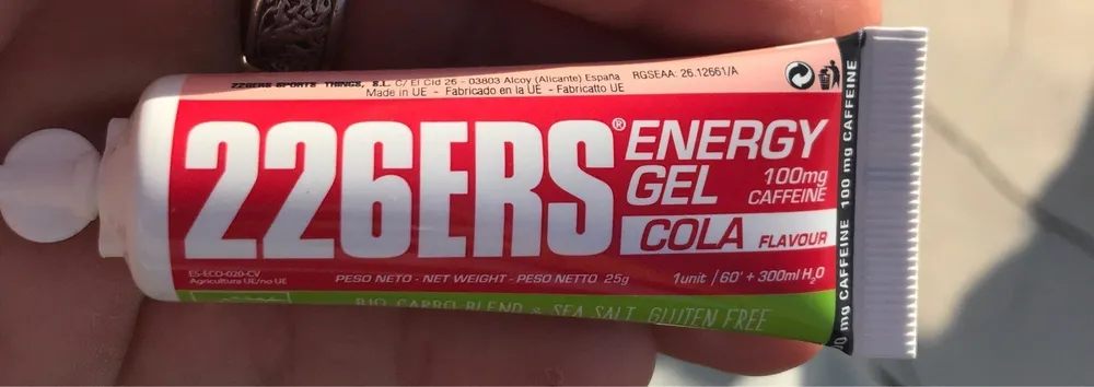 226ERS energy gel cola flavoud