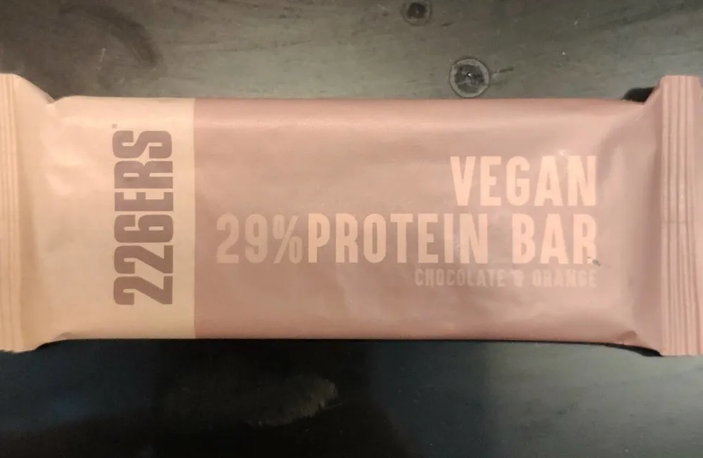 Vegan protein bar, chocolate orange