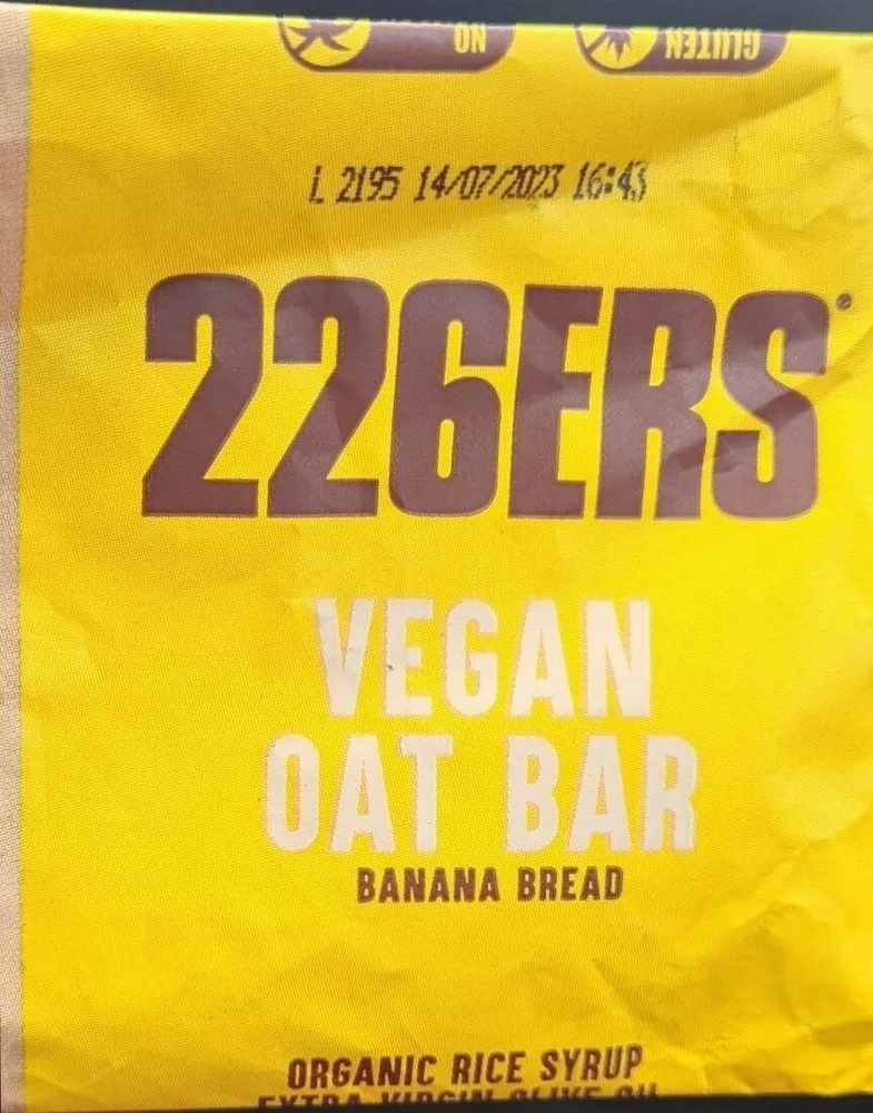 Vegan oat bar