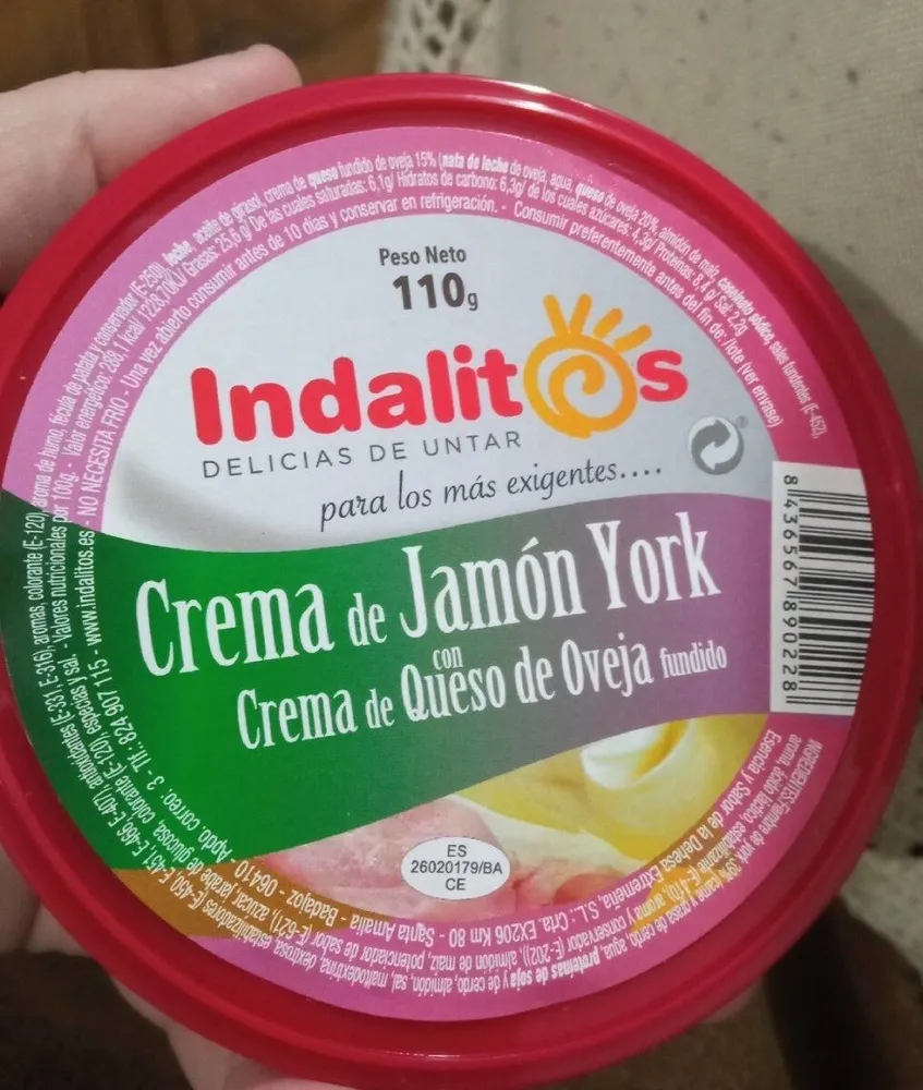 Crema de jamón York con crema de queso de oveja