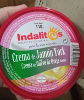 Crema de jamón York con crema de queso de oveja