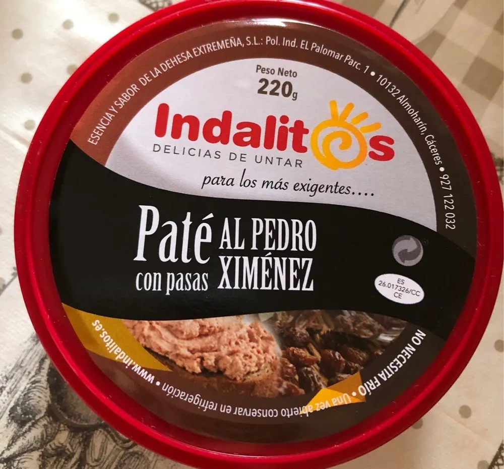 Paté con pasas AL PEDRO XIMÉNEZ