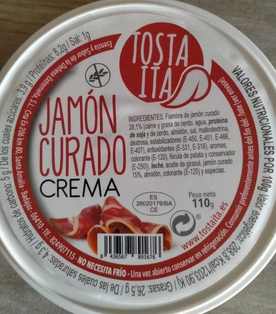 Jamón Curado Crema