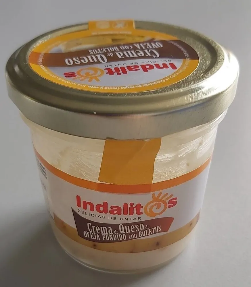 Crema de queso de oveja con boletus