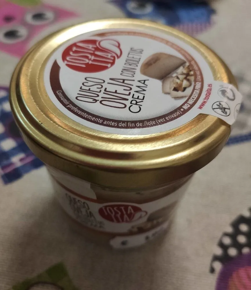 Crema de queso de oveja con boletus