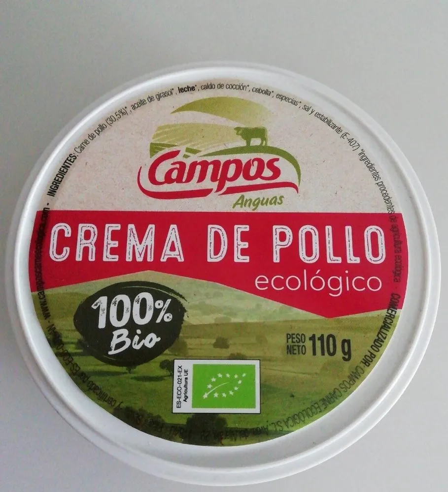 Crema de pollo ecológico