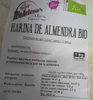 Harina de almendra bio Bioartesa