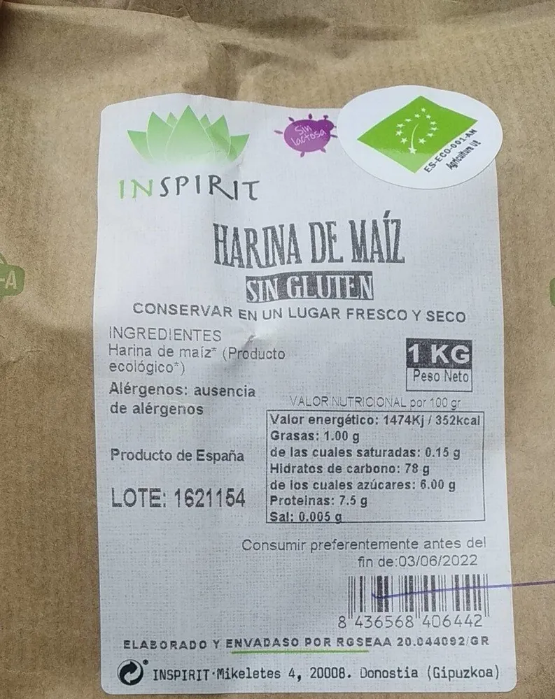 Harina de maiz InSpirit